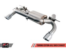 BMW F3X 340i Touring Edition Axle Back Exhaust -- Chrome Silver Tips (90mm) AWE Tuning